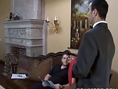 Big titted blonde, Holly Halston spread her legs as wide as she could and got fucked good