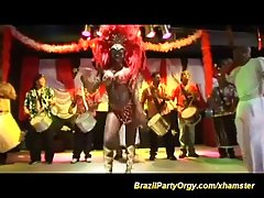 Carneval party orgy with very wild and rhytmic fucking and facial cumshots for Brazilian beauties