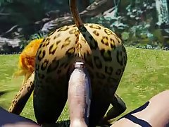 Animated chick with big tits and insatiable pussy is riding dick like a real slut