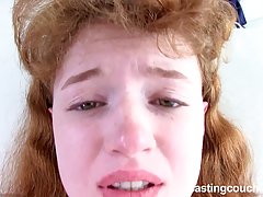 Red haired babe needed to earn some money, so she let a black guy fuck her