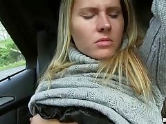 Zuzana and her partner are having sex in the car, because they are very horny