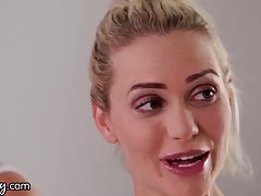 Mia Malkova and Angela White invited a sexy lady they have just met to join them in bed