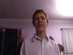 Mature blonde woman with hairy pussy and big tits is fucking a guy she likes a lot