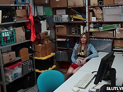 Naughty babe, Blair Williams had to suck dick because she was caught shoplifting the other day