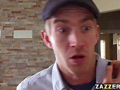 Big titted woman with pink hair, Anna Bell Peaks is eagerly fucking her married neighbor