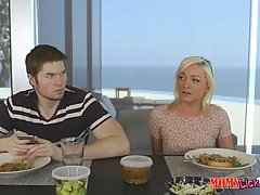 Horny lesbian girls, Nina Elle and Cleo Vixen are having a lot of fun, on the couch