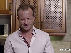 Sienna Day is amusing her husband's friends while waiting for him to come home from work