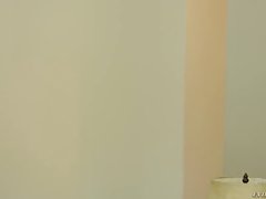 Jenna Sativa likes when Phoenix Marie starts fingering her pussy from the back, in the bed