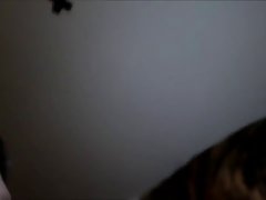 Dark haired chick sucked a huge dick and then got fucked until she got creampied