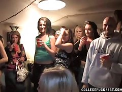 Horny college boys and girls are having group sex at their best friend's birthday party