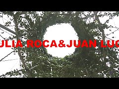 Horny couple is about to have sex in the forest, while no one is watching them