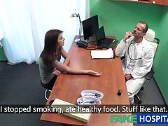 Horny woman asked her doctor to fuck her brains out during a short coffee break